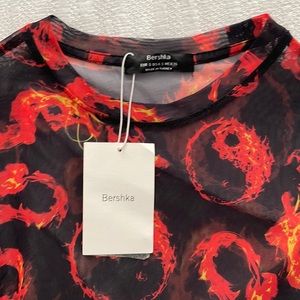 Mesh long sleeve top